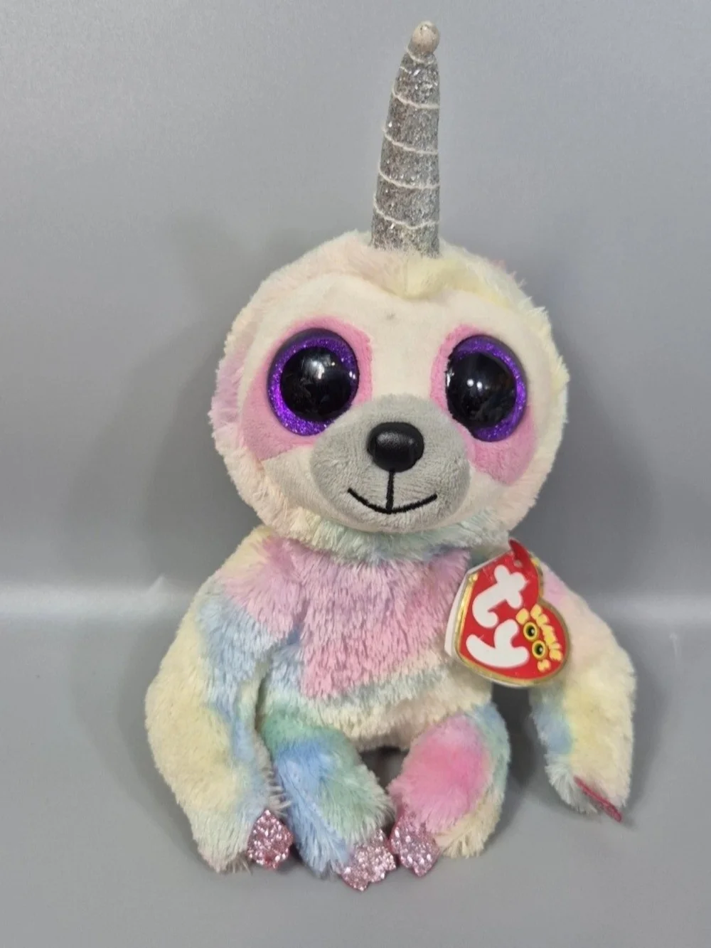 TY Beanie Boos Slothicorn Unicorn Rainbow 7